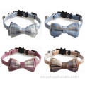 Tela amigable Pet Pet Pet Cat Collar de corbata de lazo